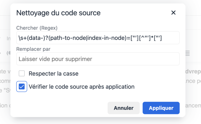 Plugin tinymce advreplace