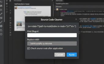 Plugin tinymce advreplace