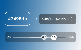 Convertir un code hexadécimal en RGBA avec LESS